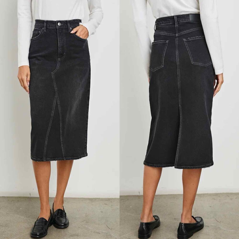 Rails Highland Skirt Midi Spellbound Size 28 Black Casual